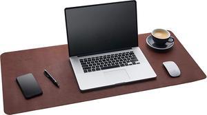 Leather Desk Pad – 36 x 17 inch - Desk Mat Home Office Desk Accessories Desktop Protector XXL Mouse Pad Writing Desk Blotter (Dark Brown)