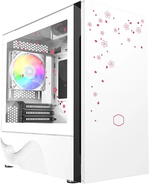 Cooler Master Silencio S400 Sakura Edition Micro-ATX Tower with Sound-Dampening Material, Sound-Dampened Solid Steel Side Panel, Reversible Front Panel, SD Card Reader, and 1 x 120mm ARGB Fan Cooler Master Silencio S400 Sakura Edition Micro-ATX Tower with Sound-Dampening Material, Sound-Dampened Solid Steel Side Panel, Reversible Front Panel, SD Card Reader, and 1 x 120mm ARGB Fan