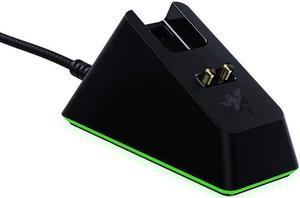 Mouse Charging Dock Chroma: Magnetic Dock with Charge Status RGB Lighting - Anti-Slip Gecko Feet - Powered by Razer Chroma - Classic Black
