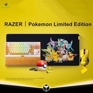 Pokemon Limited Edition Gaming Mouse  RGB Pikachu Tail Charging DockEevee Mechanical Gaming Keyboard Wrist Rest XXL Mouse PadWireless Bluetooth Headphone