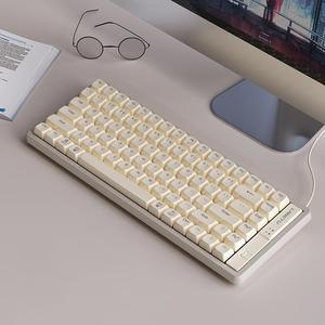 Langtu GK85 Type-C Wired Gaming Keyboard,Silver Switches Mechanical Keyboard, ABS Keycaps,Full Anti-Ghosting (85Keys, Grey)