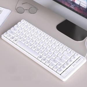 Langtu GK85 Type-C Wired Gaming Keyboard,Gold Switches Mechanical Keyboard, ABS Keycaps,Full Anti-Ghosting (85Keys, White)