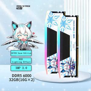 Vengeance RGB SE7EN Snow Edition ROG STRIX Joint Model 32GB (2x 16GB) 288-Pin PC RAM DDR5 6000 Intel XMP 3.0 Desktop Memory,White/Snow