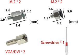 M.2 Screw Kit, NVMe Screw m.2 SSD Desktop/Laptop M.2 Mounting Kit for ASUS Motherboard, Screws for VGA/DVI Video Card