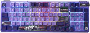 Corn ZERO RGB Mechanical Keyboard Transformers Megatron Co-branded Three-mode Bluetooth 2.4G Wireless Wired Gaming Keyboard Full-Key Hot-swappable Five-sided Sublimation PBT Keycaps