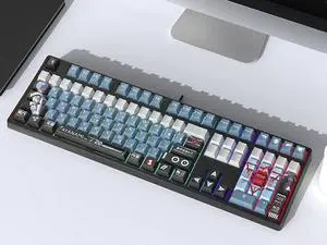 Corn Tri-Band RGB Wireless Bluetooth Wired 108 key Customized Mechanical Keyboard Rei Cartoon Animation Co-branding Theme PBT keycaps Anti-Ghosting Gaming Keyboard Silver Switch Corn Tri-Band RGB Wireless Bluetooth Wired 108 key Customized Mechanical Keyboard Rei Cartoon Animation Co-branding Theme PBT keycaps Anti-Ghosting Gaming Keyboard Silver Switch