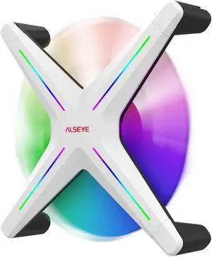 X12 Case Fan 3-Pack Kit, 120mm ARGB & PWM High Performance Cooling Fan,Unique Frameless Fan Design,Hidden Screw,Use The Remote Control To Switch Lighting Modes And Fan Speeds