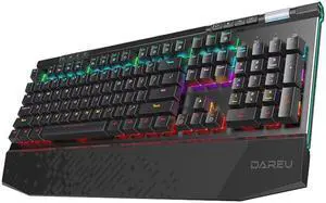 EK812 PC Gaming Keyboards ABS keycaps LED lights Metal Material-Black,Red Switch