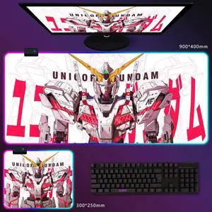 Corn Mouse Pad Unicorn GunDam RGB Gaming Mice Mat Anti-Slip Natural Rubber Base for Home Office Work 300*250*4mm Corn Mouse Pad Unicorn GunDam RGB Gaming Mice Mat Anti-Slip Natural Rubber Base for Home Office Work 300*250*4mm