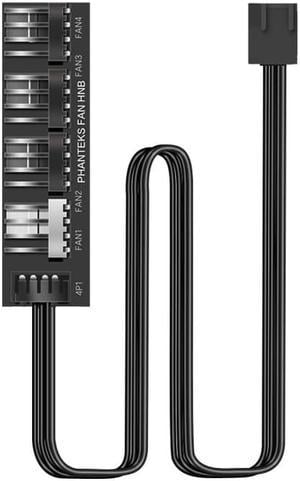 Thermalright F4P motherboard Fan Hub, Small and Portable, Easy to Install ,Computer PWM 4Pin Temperature Controller 4 in 1