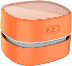 CORN Desktop Vacuum cleaner,Mini table dust sweeper Energy Saving,High endurance up to 400 mins,Cordless&360º Rotatable Design for Cleaning Hairs,Crumbs,Computer Keyboard of gifts for kids (orange)