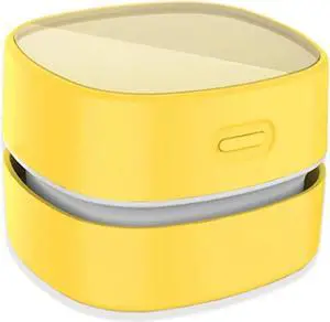 CORN Desktop Vacuum cleaner,Mini table dust sweeper Energy Saving,High endurance up to 400 mins,Cordless&360º Rotatable Design for Cleaning Hairs,Crumbs,Computer Keyboard of gifts for kids (Yellow)
