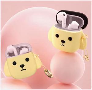 HP Bluetooth Headset H10H Wireless Cute Earphone New Arrivals Bear Earphones Cover for Couples-Pink