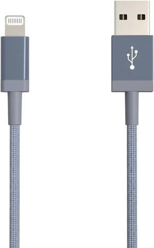 Corn Nylon USB-A to Lightning Cable Cord, MFi Certified Charger for Apple iPhone 14 13 12 11 X Xs Pro, Pro Max, Plus, iPad, Dark Gray, 6-Ft,2-Pack