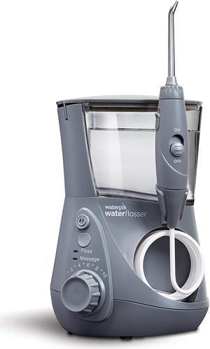 Waterpik Aquarius Water Flosser Professional For Teeth, Gums, Braces, Dental Care, Electric Power With 10 Settings, 7 Tips For Multiple Users And Needs, ADA Accepted, Black WP-662-Gray