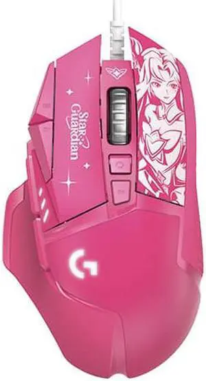 Logitech G502 HERO Wired Gaming Mouse League of Legends Star Guardian Limited Edition Lightsync RGB Light Effect 25K Sensor Optical Adjustable Weight and Balance Mice Kasha