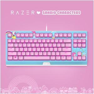 BlackWidow X SANRIO CHARACTERS Hello Kitty Limited Edition 87 Key Wired Backlit Mechanical Gaming Keyboard: Green Switches - Tactile & Clicky - HelloKitty Pink LED