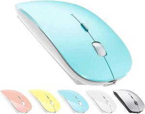 Bluetooth Mouse Rechargeable Wireless Mouse for MacBook Pro,Bluetooth Wireless Mouse for Laptop PC Computer (BT Blue)