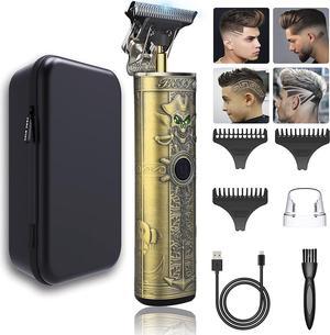 Beard Trimmer for Men, Zero Gapped Trimmer for Men T-Blade Trimmer Cordless Rechargeable Edgers Clippers Haircut & Grooming Kit with Travel Storage Case