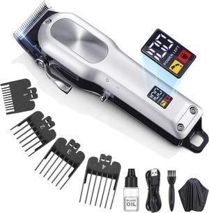 Hair Clippers for Men Cordless Barber Clippers Professional Hair Cutting KitRechargeable Beard Trimmer Home Haircut  Grooming Set with Large LED Display  HighPerformance Electric Clippers