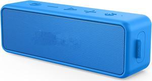 Soundcore 2 12W Portable Wireless Bluetooth Speaker: Better Bass, 24-Hour Playtime, 66ft Bluetooth Range, IPX7 Water Resistance & Built-in Mic, Dual-Driver Speaker for Beach, Travel, Party- Blue