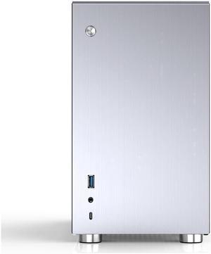 V-10 Mini-ITX Gaming Computer Chassis Support ITX Motherboard Vertical Air Channel USB 3.0 *1 Aluminum Version-Silver (without accessories)