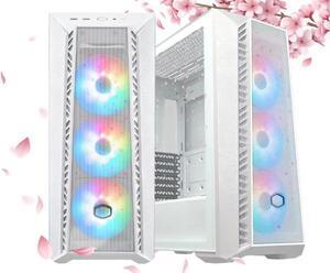Cooler Master sakura MASTERBOX 520 MESH SAKURA LIMITED EDITION, Mini ITX, Micro ATX, ATX, SSI CEB, E-ATX* Tempered Glass Case, 280mm/360mm Supported, ARGB Fans and Hub Included(MB520-WGNN-S02)