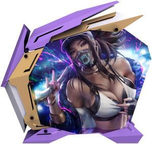 MOD3 Purple Full Tower Tempered Glass Gaming Computer Case, Support EATX/ATX/ MATX/ ITX ATX