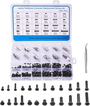 720pcs Laptop Notebook Screws Set,Replacement Computer Screws Kit,M1.4,M1.7,M2,M2.5,M3 countersunk Flat Head Phillips Mini Screw Set for Electronic Repair.