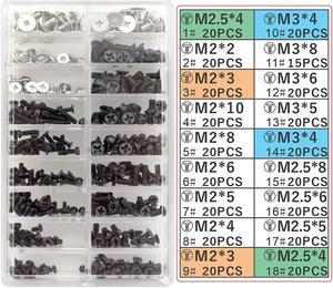 Laptop Screw Set PC M2 M3 M2.5 Screw Standoffs for Universal Laptops and Hard Drive Disk M.2 SSD, 355 Pieces