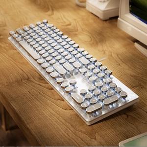 HP Mechanical Gaming Keyboard Game Esports Special Keyboard with White Light,Wired Keyboard for Both Gaming and Office Use