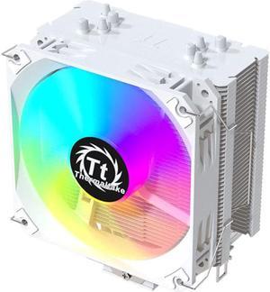 Thermaltake S400 RGB White Edition CPU Cooler, 120mm 1800RPM PWM Fan with High Performance Copper Heat Pipes (4 Heat Pipes) CL-P081-AL12SW-B, White CPU Cooler