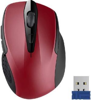 Corn Wireless Mouse, 2.4G Ergonomic Optical Mouse with USB Nano Receiver for Laptop, PC, Computer, Chromebook, Notebook, 6 Buttons, 24 Months Battery Life, 2600 DPI, 5 Adjustment Levels