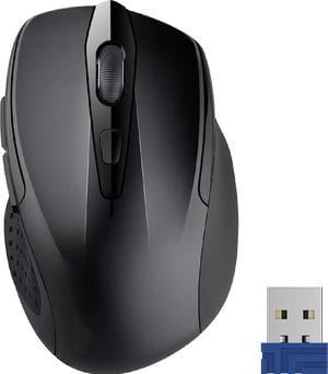 Corn Wireless Mouse, 2.4G Ergonomic Optical Mouse with USB Nano Receiver for Laptop, PC, Computer, Chromebook, Notebook, 6 Buttons, 24 Months Battery Life, 2600 DPI, 5 Adjustment Levels