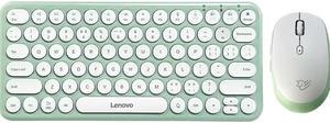 Wireless Keyboard and Mouse, Jelly Comb Slim Compact Quiet Small Keyboard and Mouse Combo for Windows, Laptop, PC, Notebook-White and Mint Green