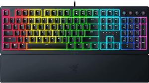 Ornata V3 Gaming Keyboard: Low-Profile Keys - Mecha-Membrane Switches - UV-Coated Keycaps - Backlit Media Keys - 10-Zone RGB Lighting - Spill-Resistant - Magnetic Wrist Wrest - Classic Black