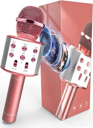 Corn Karaoke Microphone Wireless Rechargeable Wireless Bluetooth Microphone for Singing Karaoke Machine with Bluetooth and Wireless Microphone for Adults Kids Birthday Gifts for Teenage Girls