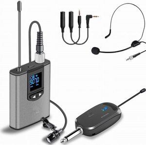 Wireless Headset Lavalier Microphone System Wireless Lapel Mic Best for iPhone, DSLR Camera, PA Speaker, YouTube, Podcast, Video Recording, Conference, Vlogging, Church, Interview, Teaching