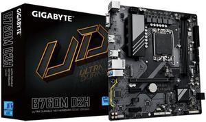 GIGABYTE B760M D2H LGA 1700 Intel B760 M-ATX Motherboard With DDR5, 2* M.2, PCIe 4.0, USB 3.2 Gen 1 , 2.5GbE LAN, Q-Flash Plus