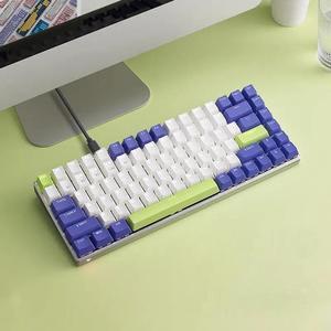 Rapoo V700-8A Three Modes (Bluetooth 5.0/3.0/BT/2.4 Ghz/Wired ) Mechanical Gaming Keyboard Blue Switches, Anti-Ghosting and White LED Gaming Keyboard for Windows PC Gamers (84Keys,Mech Purple)