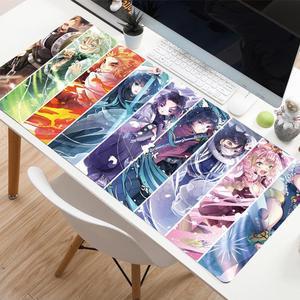 Mouse Pad Compatible with Demon Slayer, Anime Large Mouse Pad for Computer ,Home Office Long Mouse Mat - Non Slip Rubber Base,35.4*15.7*0.12 inch Demon Slayer05