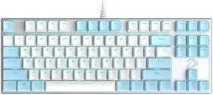 Dareu EK815 USB Wired Blue LED Backlight 87 Keys Mechanical Keyboard, Brown Switch-White Blue