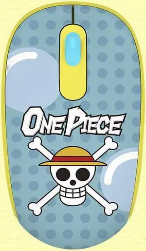 One Piece Wireless Mouse, Optical, 1200dpi, 2.4G Wireless, 10m, USB Bluetooth Gaming Mice, Compatiable Windows10/8/7/Vista/XP MacOS X10.5, Chrome OS Mermaid Island