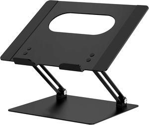 LS10 Aluminum Laptop Stand, Ergonomic Adjustable Notebook Stand, Riser Holder Computer Stand Compatible with Air, Pro, Dell, HP, Lenovo More 10-14" Laptops, Black