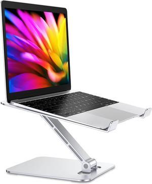 Foldable Laptop Stand, Height Adjustable Ergonomic Computer Stand for Desk, Ventilated Aluminum Portable Laptop Riser Holder Mount Compatible with MacBook Pro Air, All Notebooks 10-16"