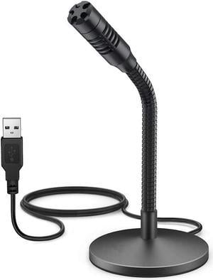 CORN Mini Gooseneck USB Microphone for Dictation and Recording,Desktop Microphone for Computer Laptop PC.Plug and Play Great for Skype,YouTube,Gaming, Streaming,Voiceover,Discord and Tutorials