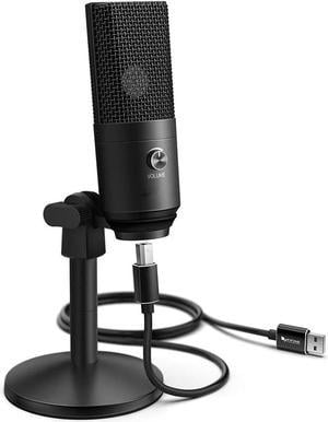 CORN Podcast Microphone USB with Headphone Monitoring 3.5mm Jack and Pluggable USB Connectivity Cable for Computer,PC,Mac/Windows,Recording Voice Over, Streaming Twitch/Gaming/YouTube/Discord-K670B