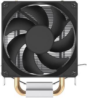 Corn E1 CPU Cooler PC Air Cooling Radiator,125mm Height ,Support LGA1200/1700 /Am4 Platform, 2 Heart Pipes Pre-coated with Silicone Grease,Buckle fixed structure,9cm Silent Fan