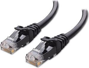 10Gbps Snagless Cat 6 Ethernet Cable 14 ft (Cat 6 Cable, Cat6 Cable, Internet Cable, Network Cable) in Black