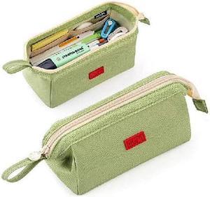 Pencil Case Large Capacity Pencil Pouch Pen Bag for School Teen Girl Boy Men Women Green